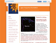 Tablet Screenshot of ageofaquariusfoundation.net